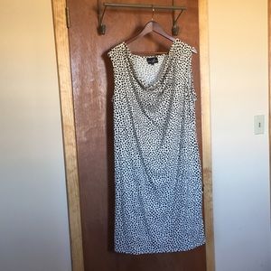 Sleeveless polka dot work dress